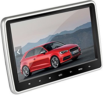 BW 10.1 Inch Car Headrest DVD Player - Region Free, IR Remote Control, Games Emulation, SD Card Slot, HDMI, Universal Fit