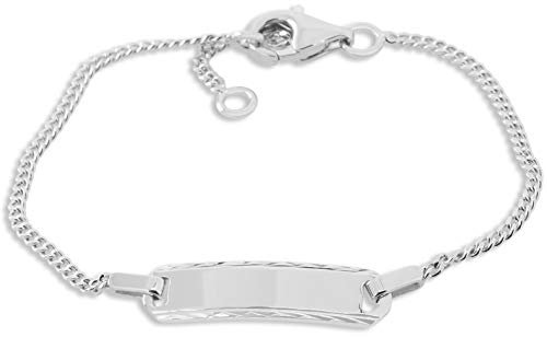 ID Kinderarmband Taufarmband Gravur Taufe 925 Silber Armband Babyarmband Taufgeschenk Taufschmuck Gravur Namensarmband Baby Kind kurz 12cm 14cm Geschenke Taufe für Mädchen oder Jungen