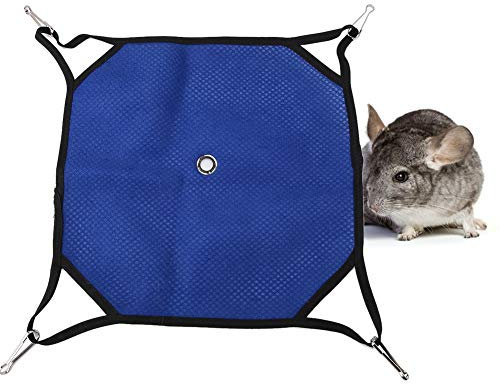 Zerodis Pet Mesh Hängematte, Atmungsaktive Hamster Hängematte Bett Kleintier Pet Cage Hängematte für Frettchen Katze Ratte Chinchilla Hamster Cavy Degu Rennmaus Kaninchen(L(34 * 34cm)
