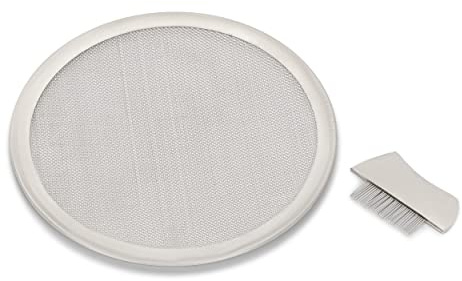 NKlaus Smoking screen stainless steel 9 m Smoking accessories Smoking material plate with brush 2652