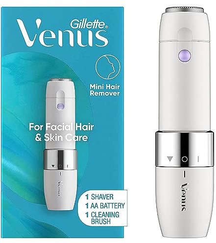 Gillette Venus Mini cepillo de pelo facial para mujer, maquinilla de afeitar eléctrica portátil