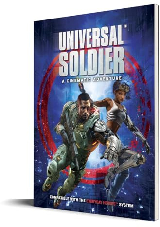Aventure cinématographique : Universal Soldier – Livre de RPG à couverture rigide, utilisation avec le livre de règles Everyday Heroes Core, compatible avec d20 5e