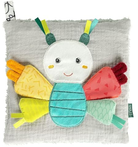 Fehn Cherry Stone Butterfly Cushion, Cuddly Baby Cushion in Cute Butterfly Design, Warm/Cold Bag for Relaxing Babies and Toddlers from 0 Months
