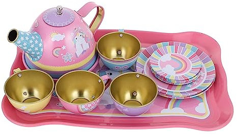 SAFIGLE 1juego Té Infantil para Niñas Set De Juguete De Tetera y Tazas De Unicornio para Fiestas y Simulaciones De Cocina
