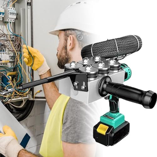 LTSRLL Filettatrice Automatica, Filettatrice per batterie al Litio, Estrattore per Cavi, Filettatrice Automatica per filettatrice per Tubi Nascosta con Filo da Elettricista,twobatteries