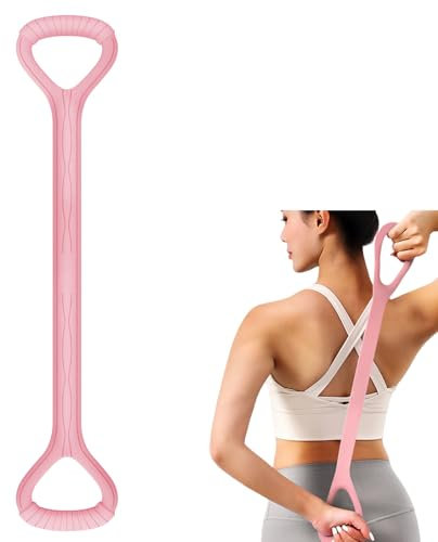 Adorila Widerstandsband, Figur 8, für Männer und Frauen, Fitness, tragbare elastische Seile für Yoga, Pilates (4,5 kg, Rosa)