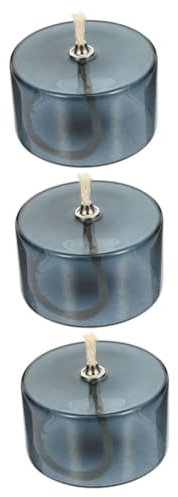 GRIRIW 3 Stücke Elegante Glas Öl Lampe Für Kerzen Decor Hochzeit Kerosin Licht