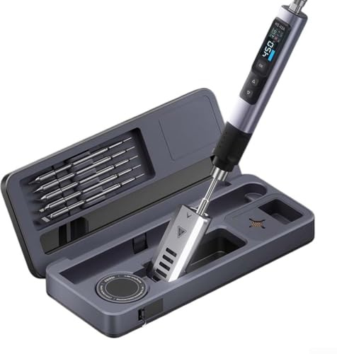 Entgoinggo HS-02 - Juego de caja de almacenamiento de banco de trabajo móvil inteligente para soldador con fuente de alimentación multiprotocolo PD/QC/DC (HS-02B alto)