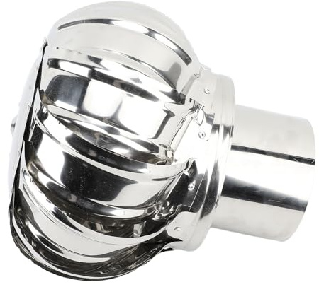 Fdit Chapeau de Cheminée en Acier Inoxydable, Capot de Ventilateur de Toit Rotatif avec Conception Anti-Courant d'air, pour Empêcher L'entrée des Animaux d'eau de Pluie et Améliorer (30 cm / 11,8