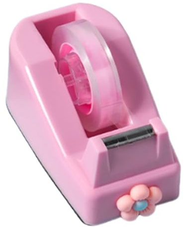 Fenayuu Table Dispenser with Adhesive Tape, Space Saving Design & Sturdy Adhesive Film Dispenser - Packaging Tape Dispenser - For Students, Teachers, Adults, Children, Scrapbooking, Shipping, School