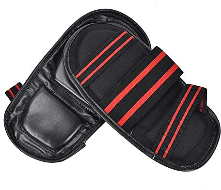 Keenso Instep Protector, Unisex Taekwondo Foot Protector Gear Martial Arts Fight Boxing Punch Bag Sparring Training MMA Thi Leather(Black) Taekwondo