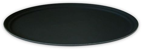We Can Source It Ltd - Oval Non Slip Black Bar Tray Serving Bar Waiters Grip Tread Tray 27 (67.4cm)