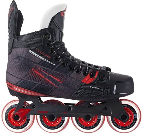 TOUR Unisex Code GX Jr Inline Hockey Skate, Junior, Black, 2 M US