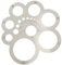 UPTTHOW Strumento da taglio in pelle rotondo Taglierina angolare Modello di disegno cerchio Righello in metallo in acciaio inossidabile per lavori di lavorazione del legno Cucire forniture