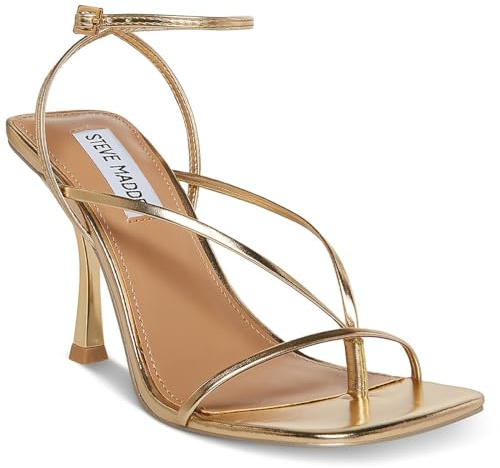 Steve Madden Women's Annie Heeled Sandal, Champagne, 7 UK