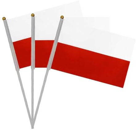 Lot de 20 drapeaux à manivelle de Pologne, Pologne Mini Drapeau portable, Drapeau Pologne, Petit Drapeau Pologne, Mini Drapeau Pologne, drapeau Pologne