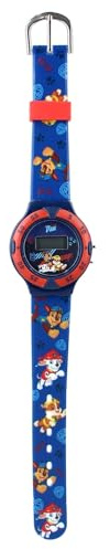 Vadobag Paw Patrol - Chase Rubble Marshall - Kids Time - Reloj de Pulsera Digital para niños - Color Azul, Correa