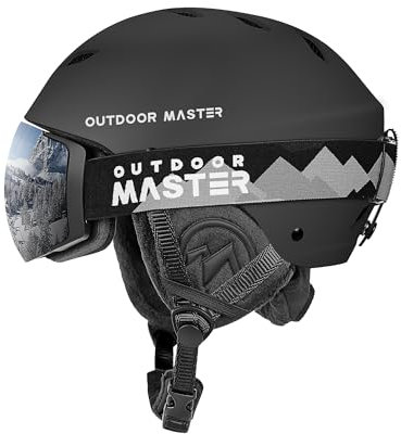 OutdoorMaster Skihelm Set,Kelvin Skihelm mit Skibrille PRO - Snowboard Helm Set für Männer, Frauen & Jugend