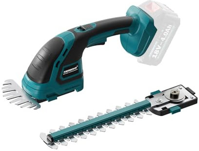 KIESBOHR 2-IN-1 Grasschere und Heckenschere Kompatibel mit Makita 18V Akku, CSL303 Kleine Gras und Strauchschere Ideal für Kompakte Gartenarbeiten (ohne Akku und Ladegerät)