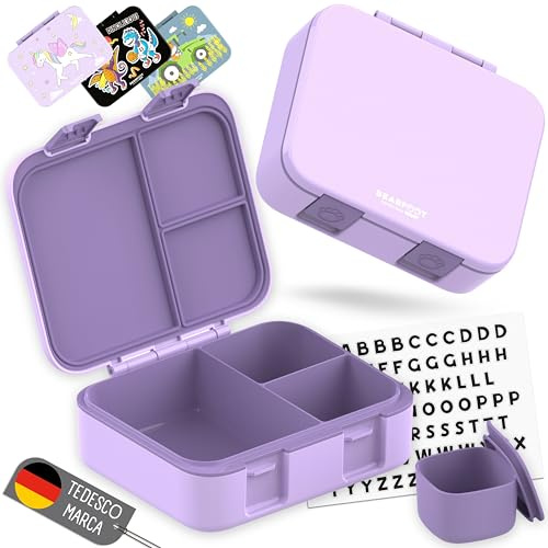 BEARFOOT Bento Box COMPACT Lunchlåda för barn (lila, 1 000 ml)