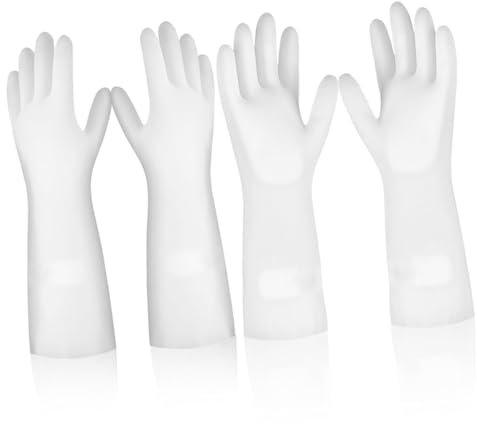 MOLUCKFU 2paare Zwei Wiederverwendbare Latexhandschuhe Für Küchenreinigung Spülhandschuhe Mit Granuliertem Design Für Bessere Haftung