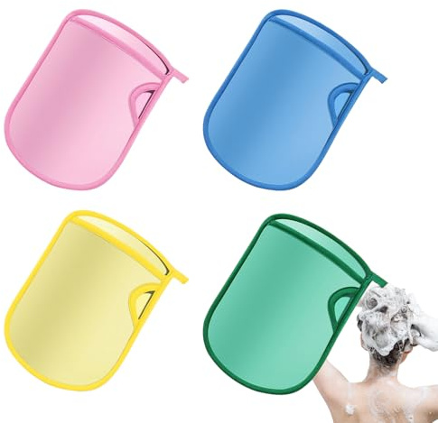 Lot de 4 gants de douche réutilisables à séchage rapide pour garçons et filles, Attribut unique, Refer to description