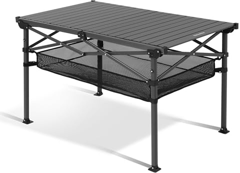 Naturehike campingbord fällbart fällbord bredare och förhöjd aluminiumram, kan belastas upp till 80 kg, verktygsfri sekundkonstruktion, perfekt för camping, balkong, hem, picknick, utomhus