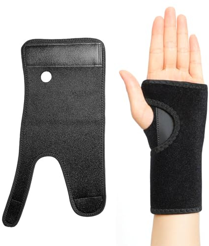 Supporto polso sinistro regolabile traspirante, fascia protettiva per palestra sport e uso quotidiano unisex nero