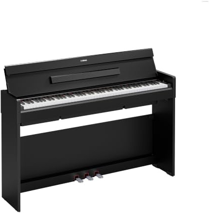 YAMAHA YDP-S36 Digitalpiano – 88 Viktade GHS-Tangenter, CFX Concert Grand-Ljud, Slim Design, Bluetooth, 3 Pedaler, Perfekt för Hemmet & Nybörjare – Svart