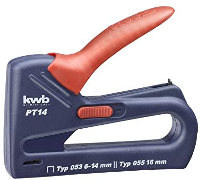 KWB Blue Tack PT 14 N, Profi-Handtacker, Typ 053 6-14mm Klammern, typ 055 16mm Klammern