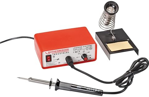 ROTHENBERGER Industrial Lötstation 200 – 450°C | 220 V | inkl. Reinigungsschwamm | max. 1 Minute Anheizzeit | Weichlötarbeiten | 35960