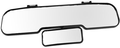 Espejo retrovisor Great Ideas doble, fácil de ajustar y quitar, para ver el asiento trasero del coche, 30 cm de ancho