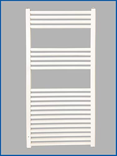 Badheizkörper SMYRNA Weiß 500 x 1200 mm. Gerade Standardanschluss Handtuchtrockner Handtuchwärmer