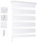 Sekey Doppelrollo Klemmfix ohne Bohren für Fenster, Doppelrollo 100 cm breit, Duo Rollo Jalousie Sonnenschutz, 100x130cm, Weiß