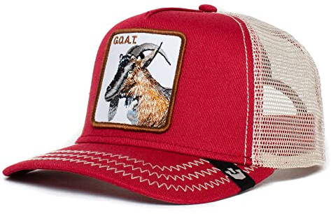 Goorin Bros. Unisex-Erwachsene The Farm Original Adjustable Snapback Trucker Hat Baseballkappe, Rot (die G.o.a.t.), Einheitsgröße