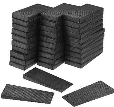 SUMNACON 60 Packs Plastic Composite Shims Leveling Wedges, Heavy Duty Furniture Leveler Door Window Shim and Wedge Furniture Appliance Leveling Shim Supporting Pad