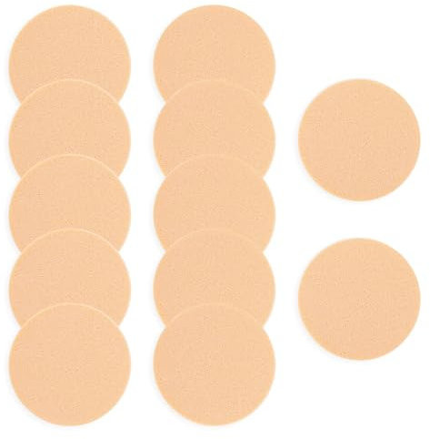 12 Packungen Gesichtsschwämme Make-up-Schwamm, Foundation-Puderquaste, Gesicht, Augen, Kosmetik, Waschapplikator, runde Pads Unisex, Schaumstoffschwämme