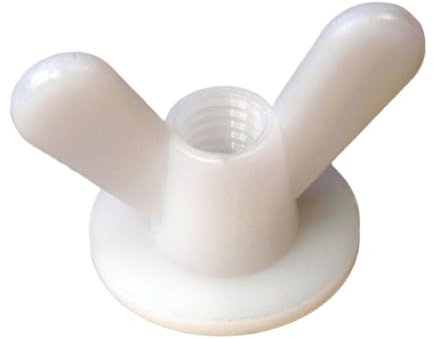 Dadi a Farfalla in Plastica (Nylon 6.6), Dado con Ali, Facile da Stringere a Mano, Senza Attrezzi per Bloccaggio - 2_M10 - Naturale - 20 pezzi - Plastic Hardware Store