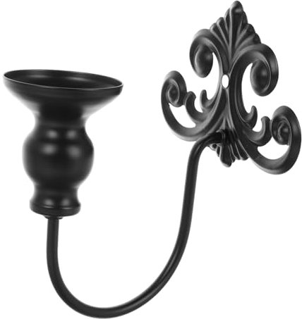 Didiseaon Portacandele Da Muro in Ferro Battuto Candelabri Da Parete Portacandele Da Parete Black Ferro Da Stiro