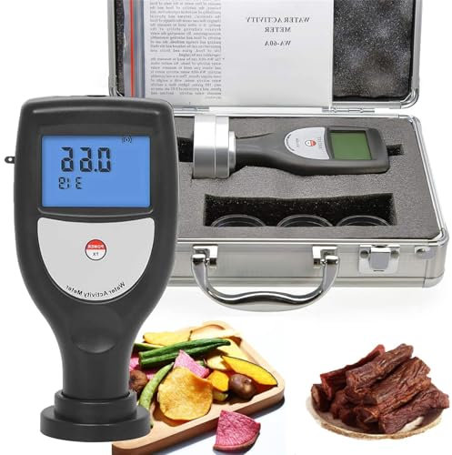 ylpddmm Wasser-Aktivitätsmessgerät,Wasser-Aktivitäts-Messgerät Smart Food Wasser-Aktivitäts-Tester für Lebensmittel Jerky getrocknete Früchte Getreide Gemüse, AW Monitor Wasser-Aktivität Prüfung
