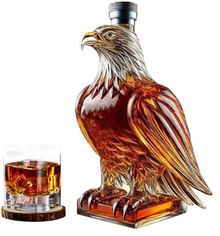 Tktouci Örnkaraff | Glas djur whiskyflaska, sprit behållare rolig för män samlare rödvin öl provning ungkarl evenemang fars dag entusiaster