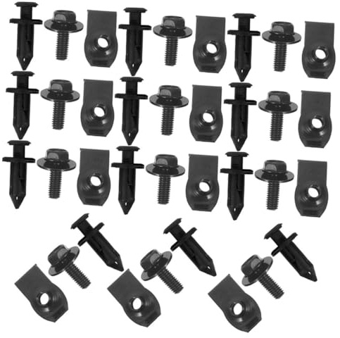 PartyKindom Boulons de Fixation Universels pour Garde Boue et Kit de Installation Facile Sécurité Renforcée pour Toutes Marques et Modèles Voiture