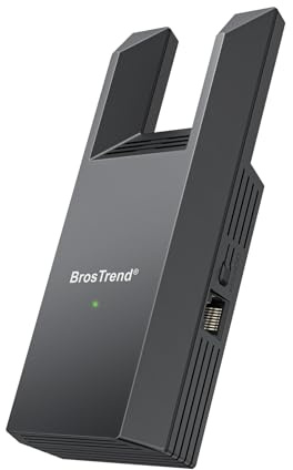 BrosTrend AC1200 WiFi to Ethernet Adapter with Gigabit Port, Dual Band Universal Gigabit Wireless Ethernet Adapter Converts LAN to WiFi, Wireless Bridge for Printer, Smart TV, CCTV, PC, Game Console