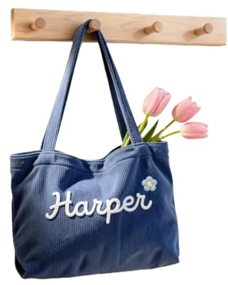 BBGDP Tote De Pana Tejido Personalizado, Bolso De Mano Personalizado Con Nombre De Dama De Honor En 3D, Bolso De Viaje Chenilla Con Cremallera, Regalos De Despedida De Soltera, Regalo For Ella