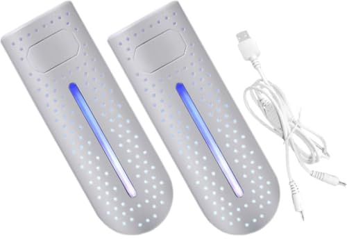 HOMSFOU Sèche-chaussures Électrique Blanc USB Lumière Uv, Dispositif de Séchage Rapide et Désodorisant pour Chaussures D’hiver, Portable et Compact, Usage Domestique et Voyage