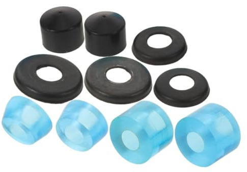 KALLORY Bushings de Skateboard Kit de Bagues pour Skateboard Plastique PU Bleu Absorption des Vibrations Protection Renforcée Quotidiens et Usage Extérieur
