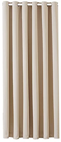 Aspire Homeware Cream Blackout Curtain for Living Room - Bedroom Eyelet Door Curtain 66x84 inch Drop Thermal Insulated Super Soft Single Thermal Curtain Drapes with Tieback 1 Panel