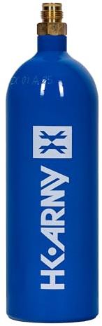 HK Army 20oz Aluminum CO2 Tank - High Pressure Compressed Air System for Paintball & Airsoft Gear - Blue