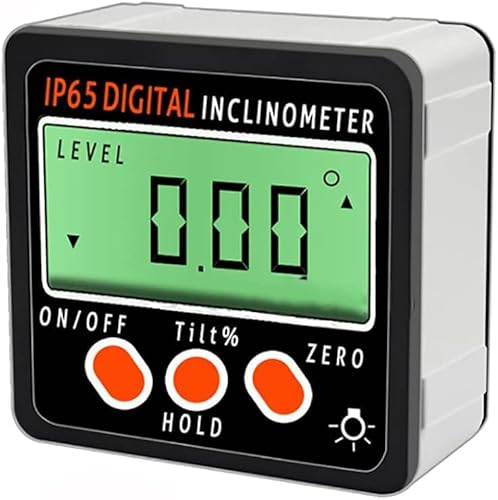 ANCLLO Digital Level Angle Finder Vattentät IP65 gradskiva Vinkelmätare lutningsmätare med V-spår magnetisk bas / 0~360 grader