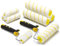 Rodillo de Pintura Set 8 piezas - Rodillos de Pintura de Con Mango, 6 Rodillo Pintura（18 cm / 11cm）, 2 asas de Rodillos, Pintura Antigoteo Reutilizables Para la Decoración de Paredes y Hogar.
